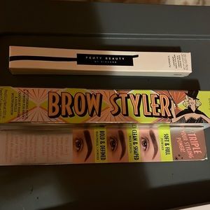 FENTY Beauty pencil eyeliner and Benefit Cosmetics Brow Styler